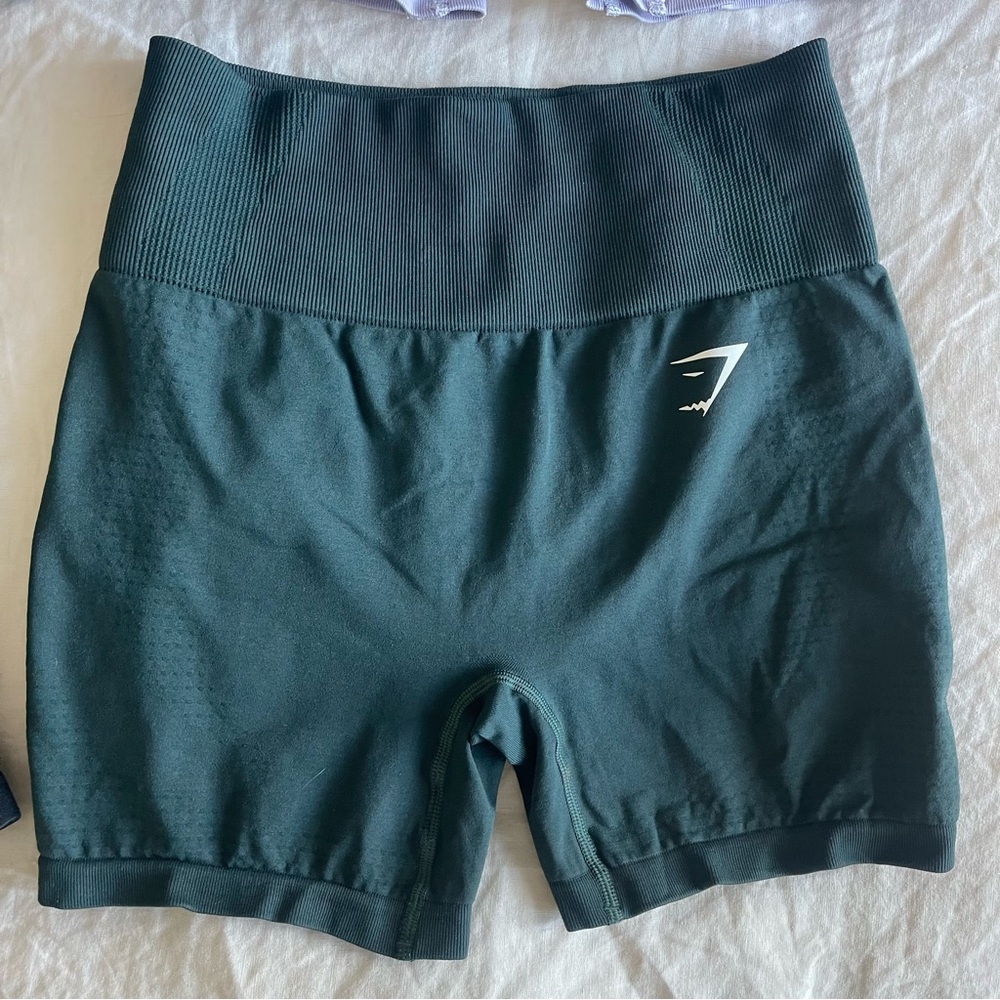 Gymshark Vital Seamless 2.0 Shorts - Woodland Green Marl